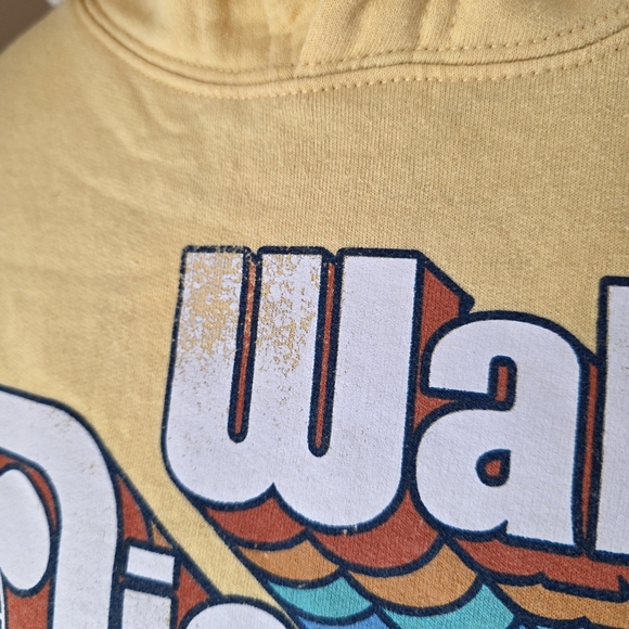 Walt Disney World Retro 70s Style Yellow Hoodie Size M - Picture 5 of 9